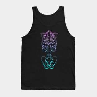 Pink and Cyan Skeleton Tank Top